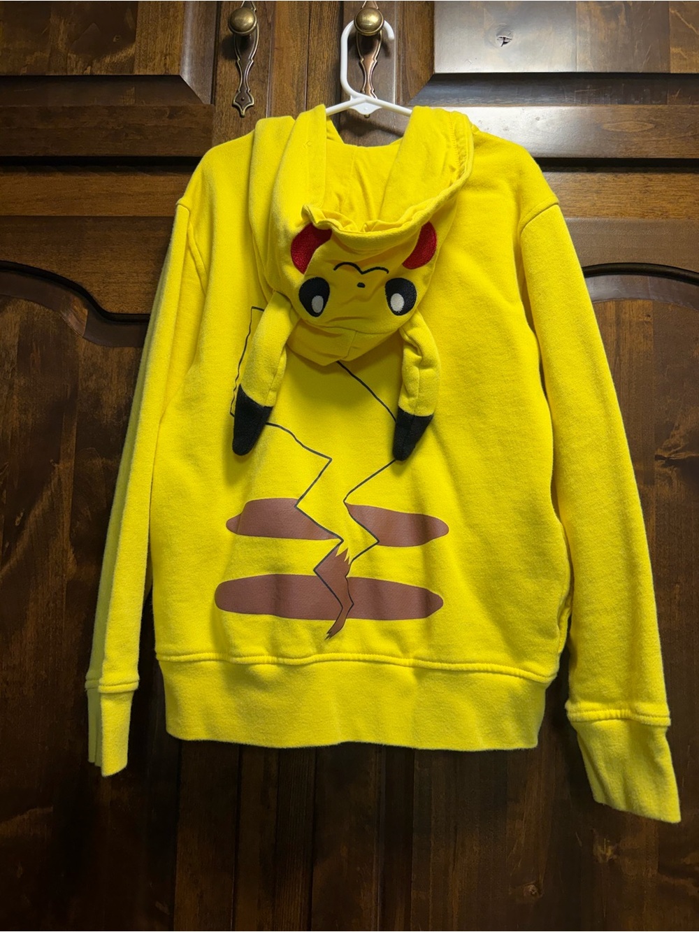 Yellow Pikachu Hooded Fleece Pullover